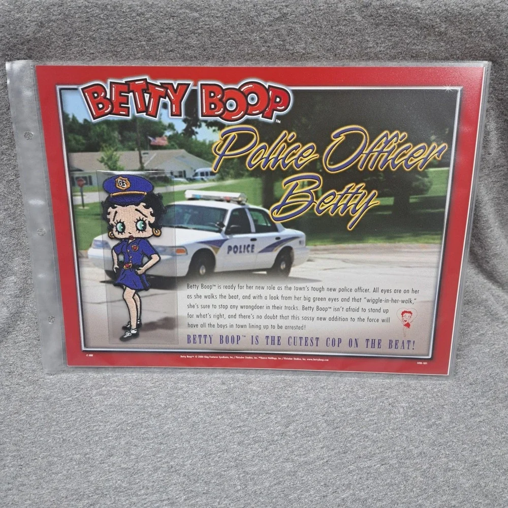 Betty Boop Patch Police Office Betty Clothing Bag Patch Collectible‎ Vintage New
